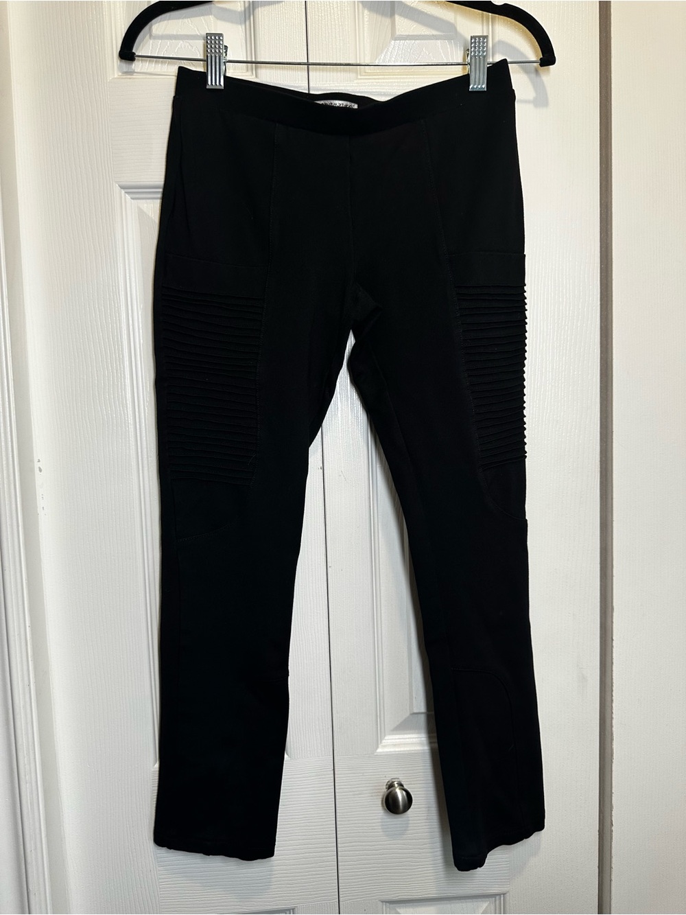 Parasuco Black Moto ribbed Panel Joggers #114